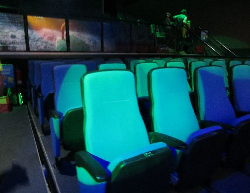 Die 5 Sitze speziell für die 5D Vorstellung im 5D Kino in Warnemünde
