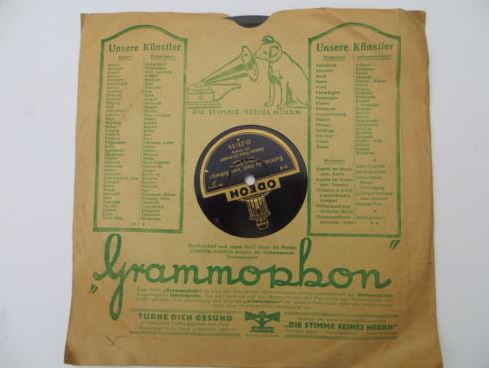 Rückseite der Grammophon Platte