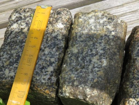 Die Länger der Granit Pflastersteine ist immer so ca. 10 cm