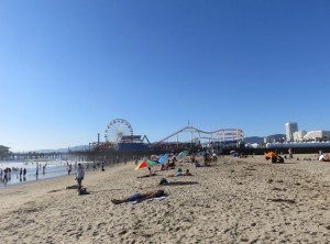  Strand am Santa-Monica Pier in Los Angeles