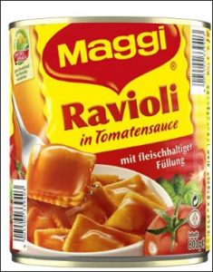 Bei Amazon kann man auch Ravioli in Tomatensauce kaufen 