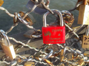 Liebesschloss Brücke in Paris